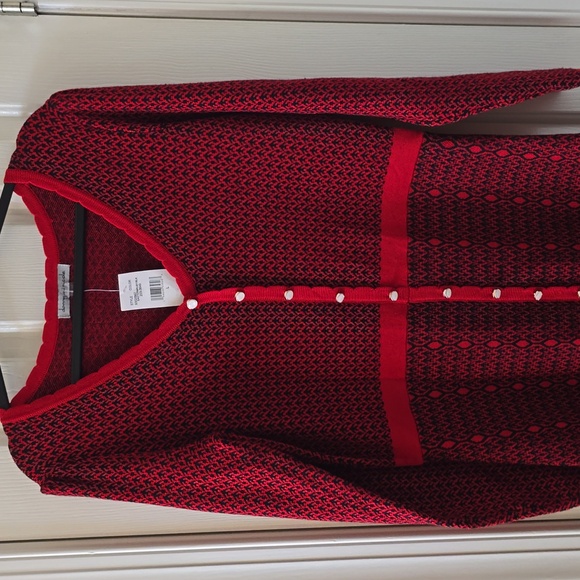 Danny & Nicole Dresses & Skirts - DANNY AND NICOLE BRAND WOMEN'S RED & BLACK LONG SWEATER DRESS SIZE LARGE